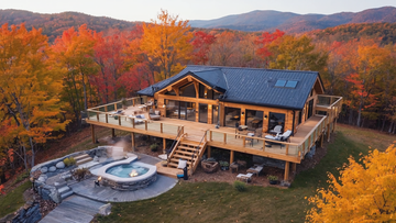 Poconos Airbnb Fall Foliage Drone Shots and the CTR Gap Cabin Owners Miss