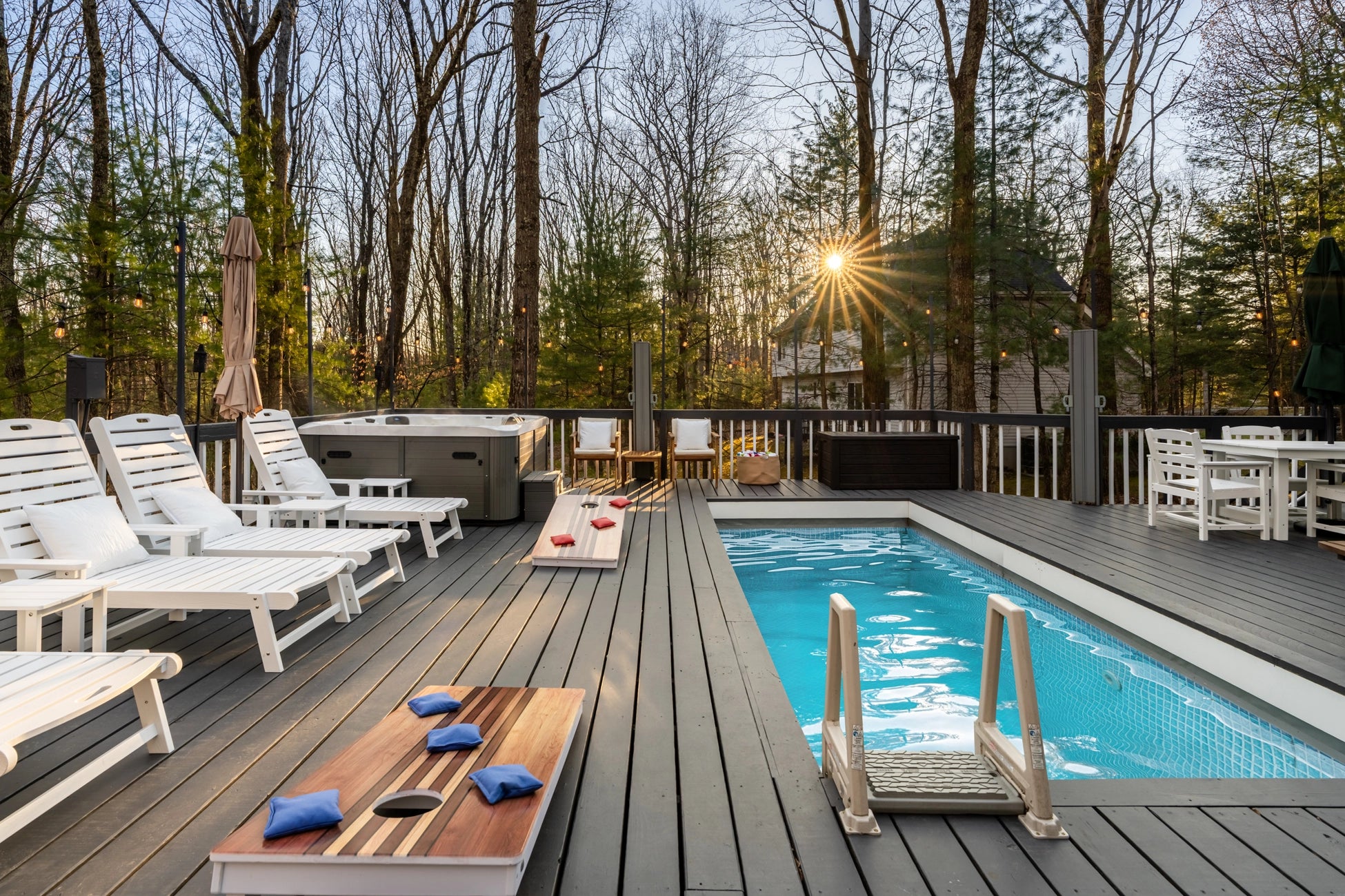 Golden Hour Airbnb Photography East Stroudsburg PA | Hyland Drive Lakehouse
