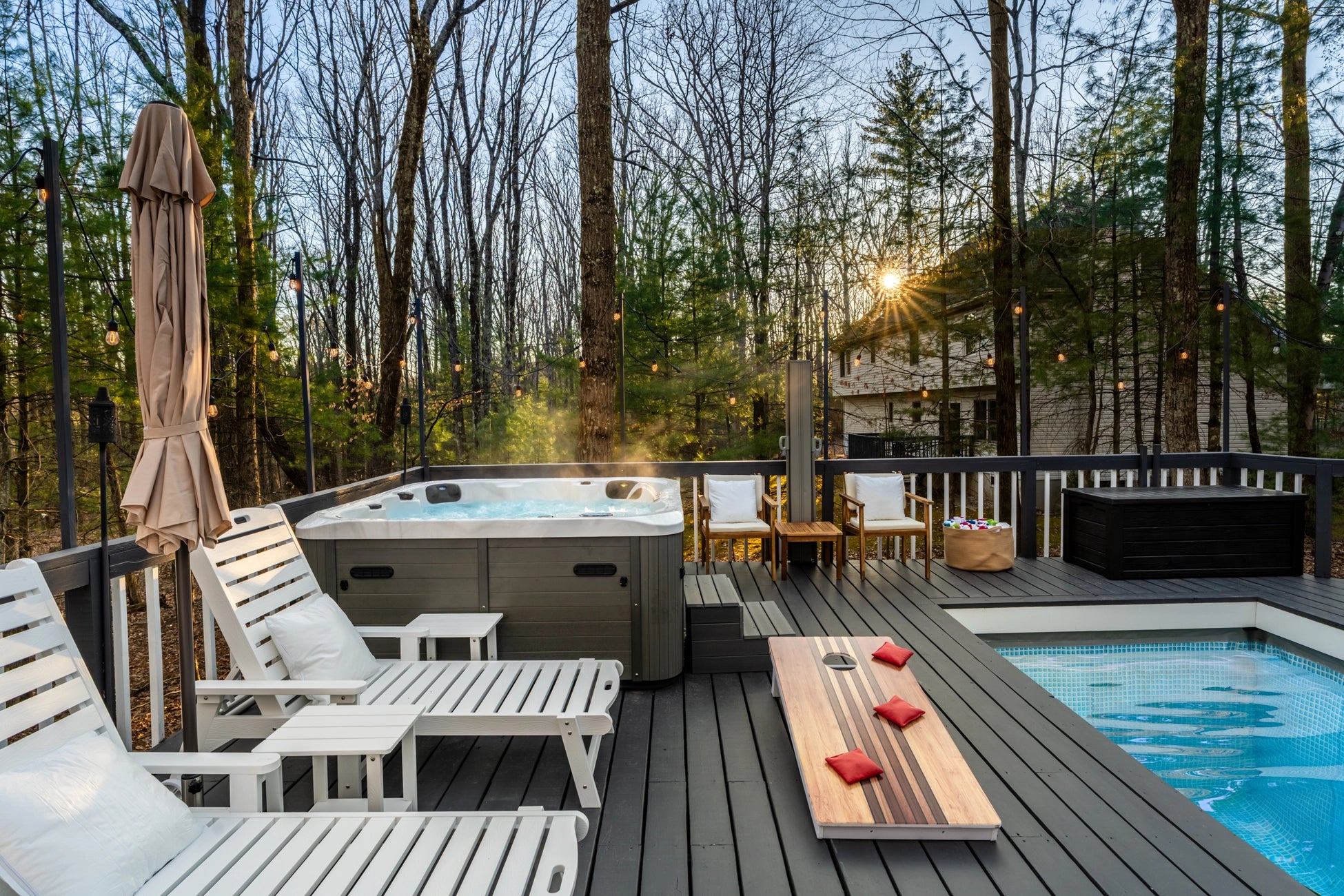 Golden Hour Airbnb Photography East Stroudsburg PA | Hyland Drive Lakehouse