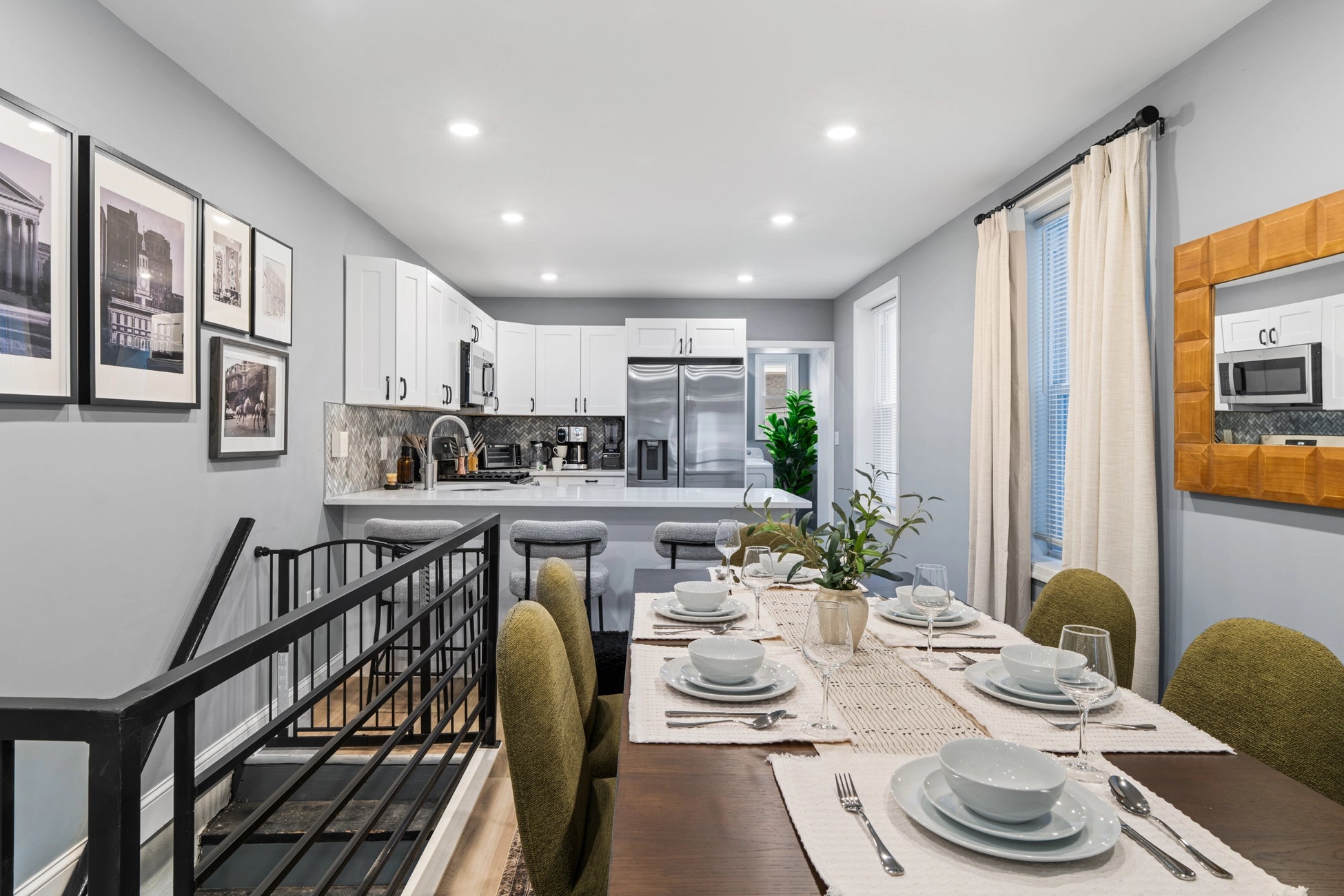 Airbnb Photography: Modern Brick Townhouse STR in Philadelphia PA