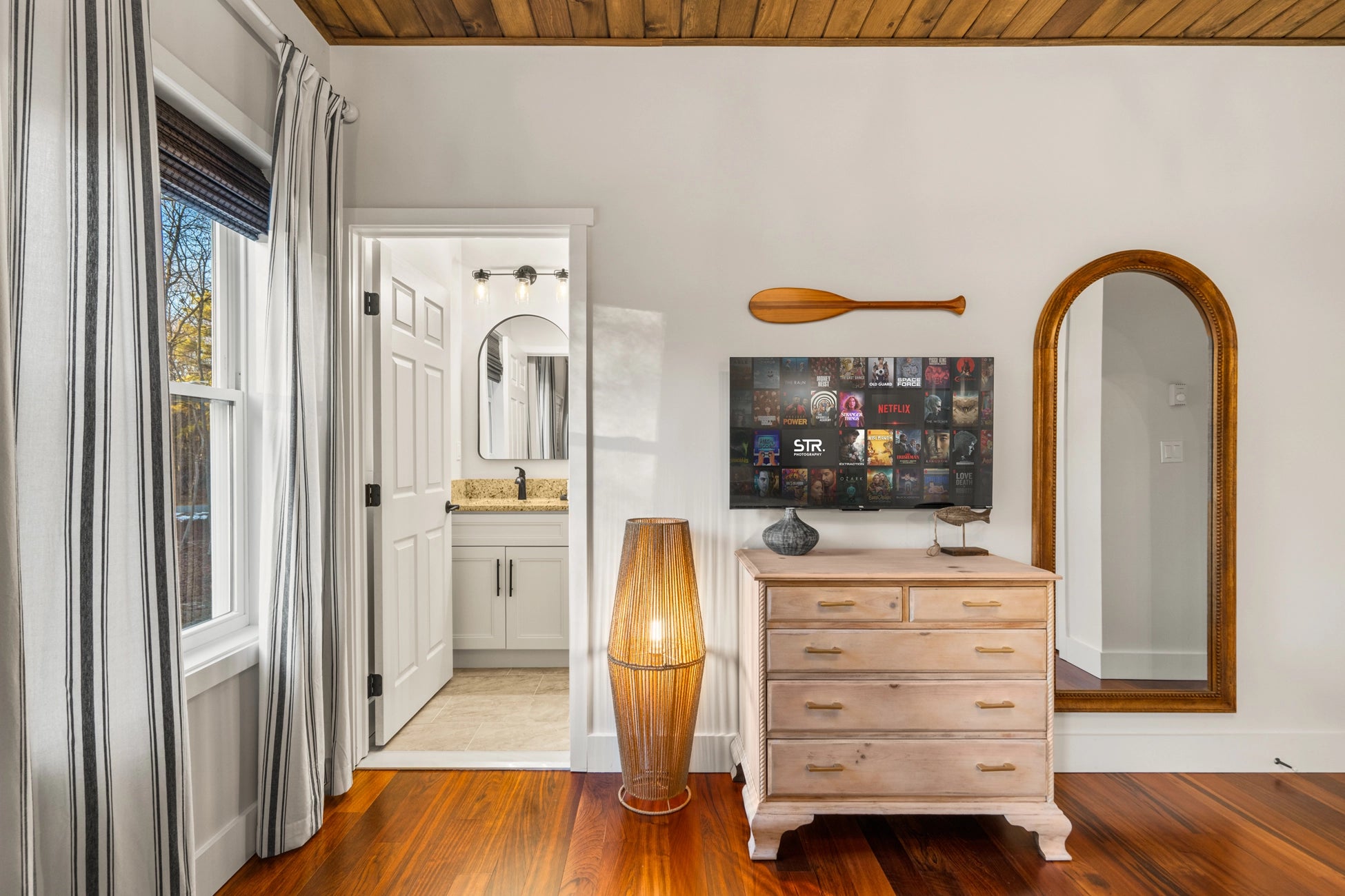 Dark Space Interior Airbnb Photography: Luxury Mountain Retreat in Albrightsville, PA