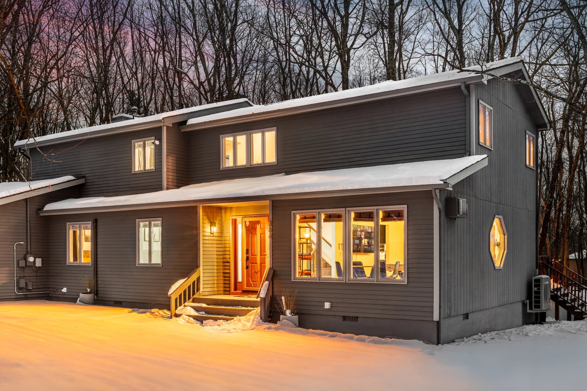 Airbnb Photography: Upscale Poconos Retreat with Twilight and Drone Photography in East Stroudsburg, PA