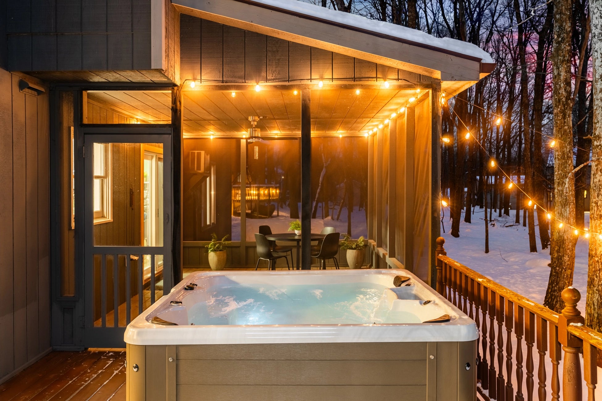 Airbnb Photography: Upscale Poconos Retreat with Twilight and Drone Photography in East Stroudsburg, PA