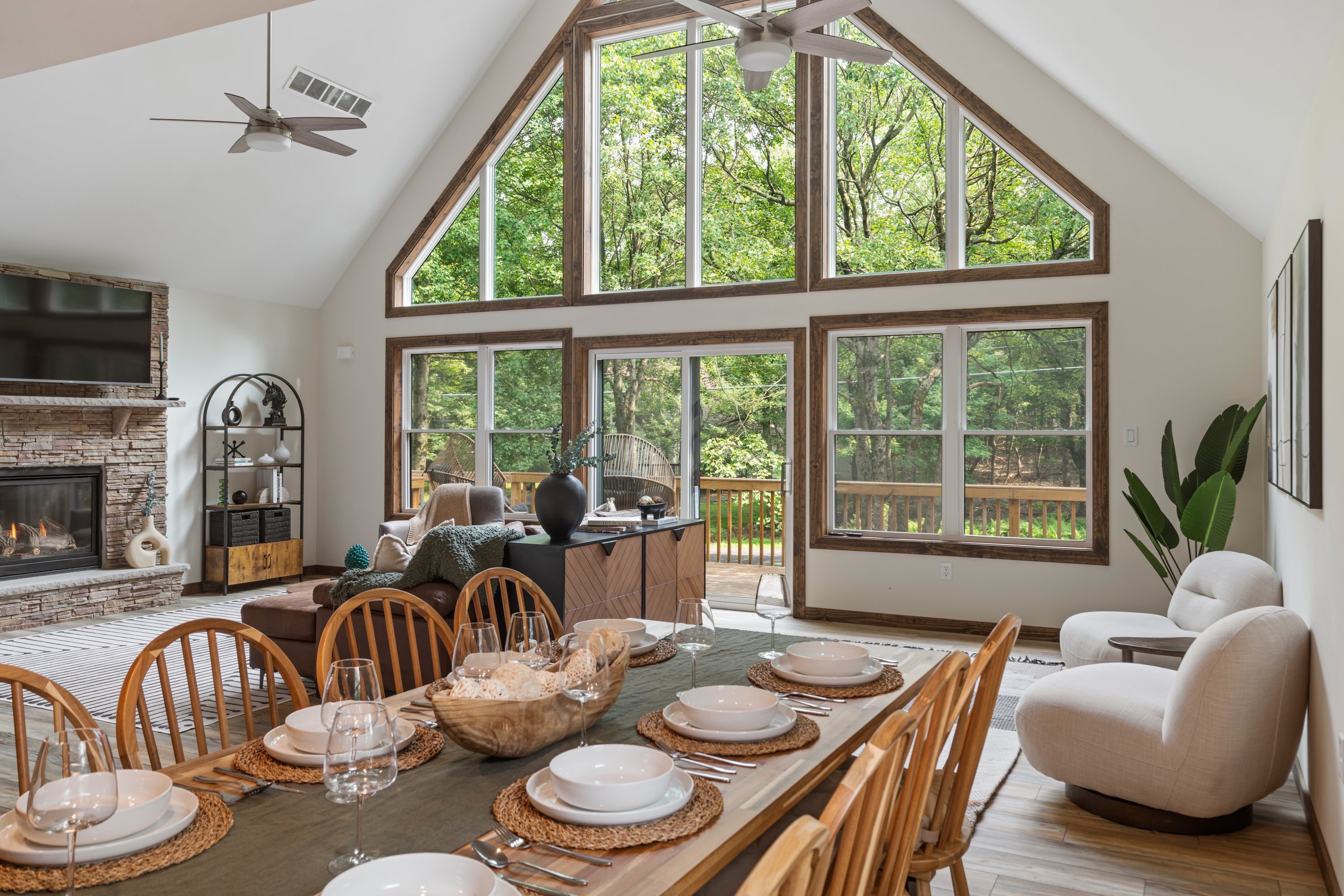 Airbnb Photography: Modern A-Frame Cabin in Albrightsville, PA