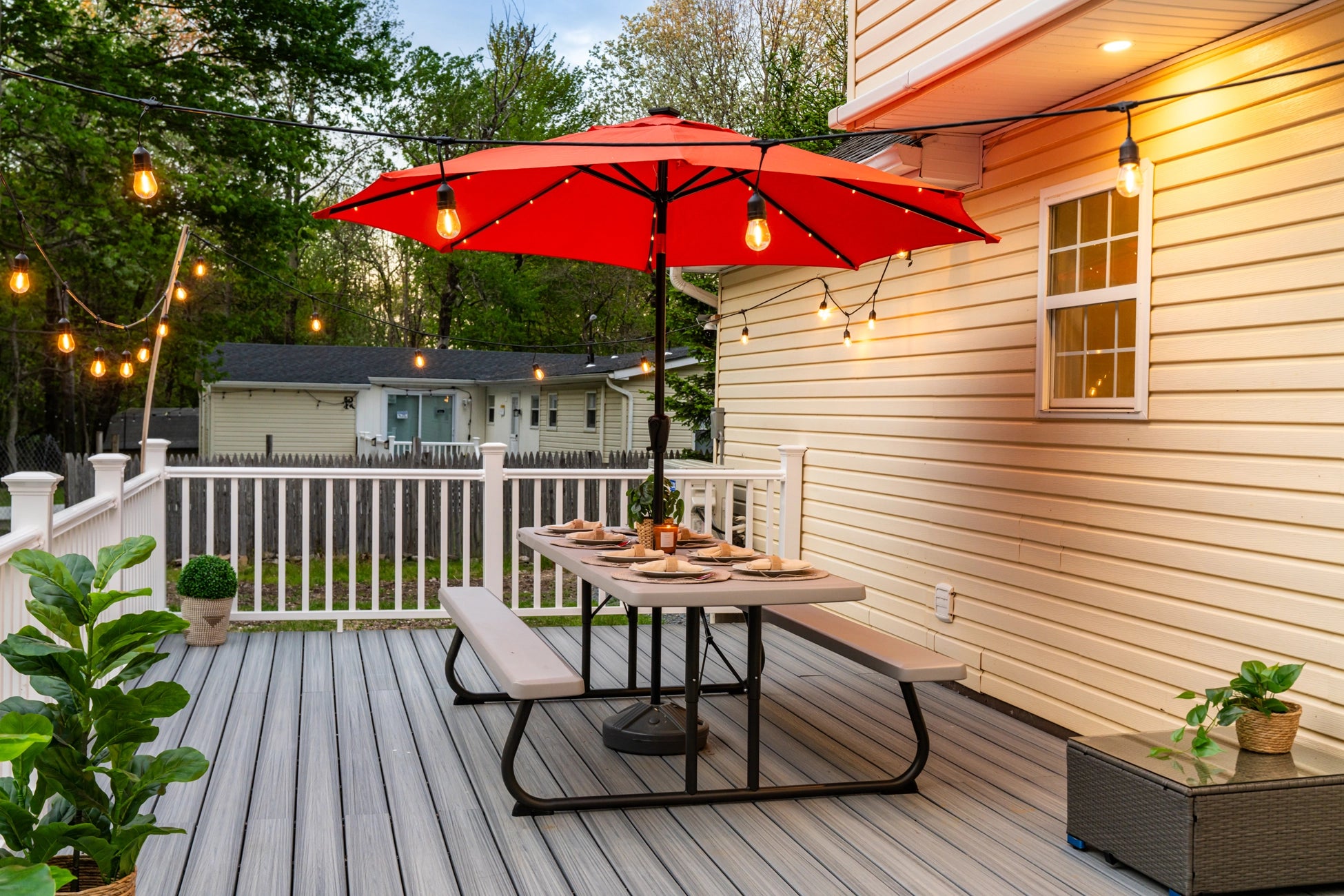 Airbnb Photography in Long Pond, PA | Twilight Backyard Retreat