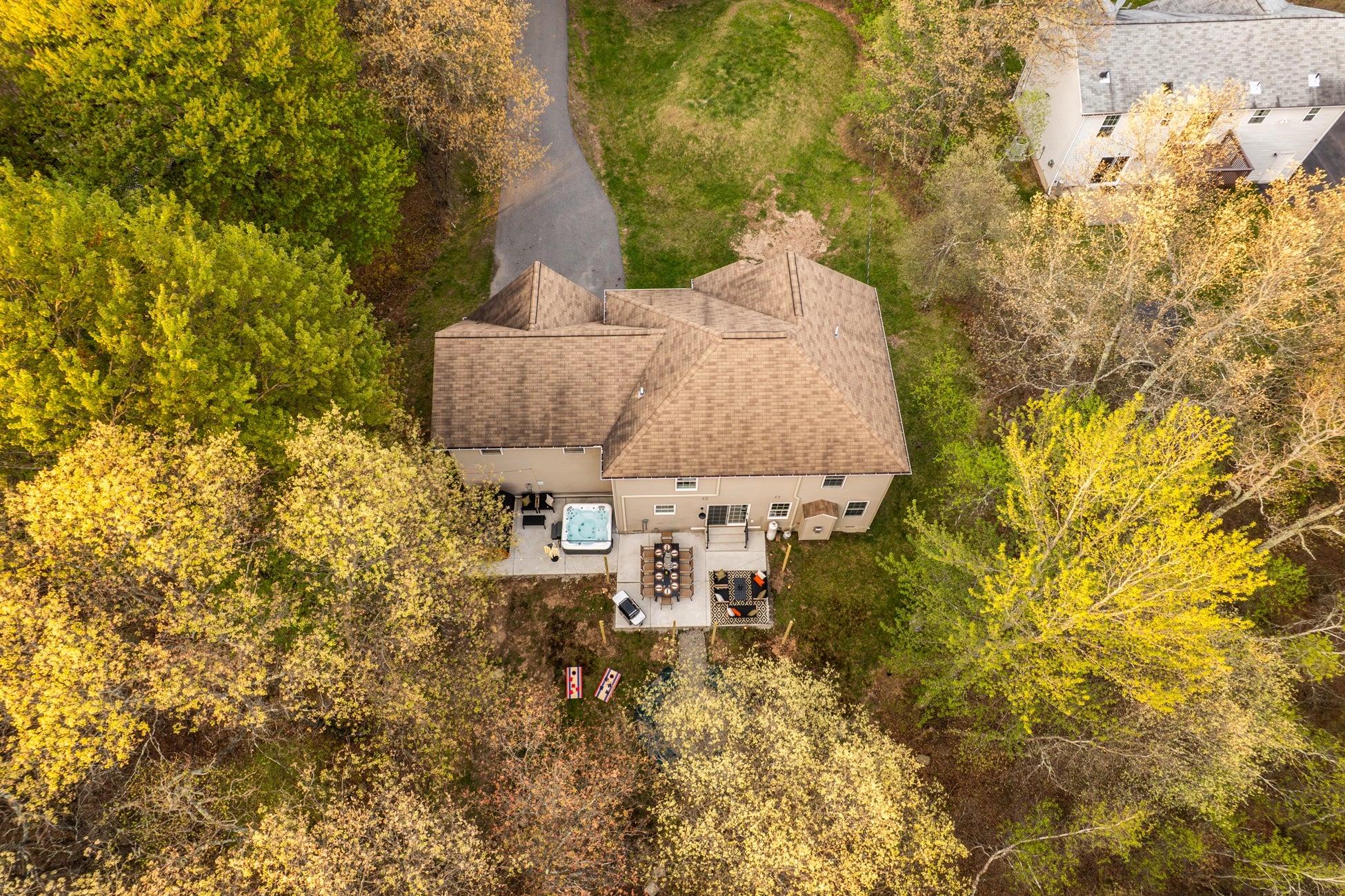 Airbnb Photography in Long Pond, PA | Woodland Retreat at Dusk