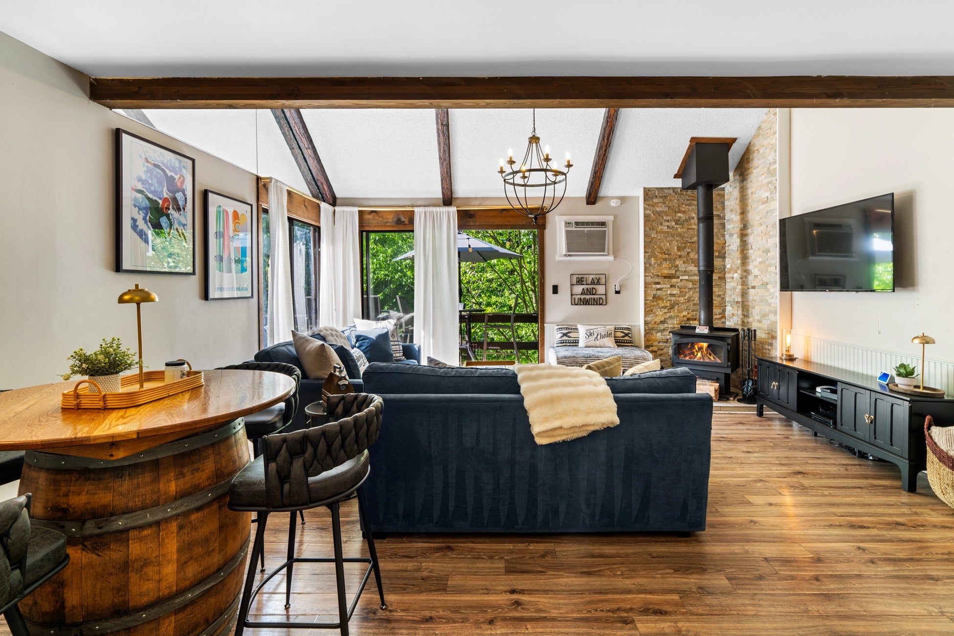 Airbnb Photography in Tannersville, PA | Twilight Deck Retreat