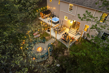 Airbnb Photography in Long Pond, PA | Woodland Retreat at Dusk