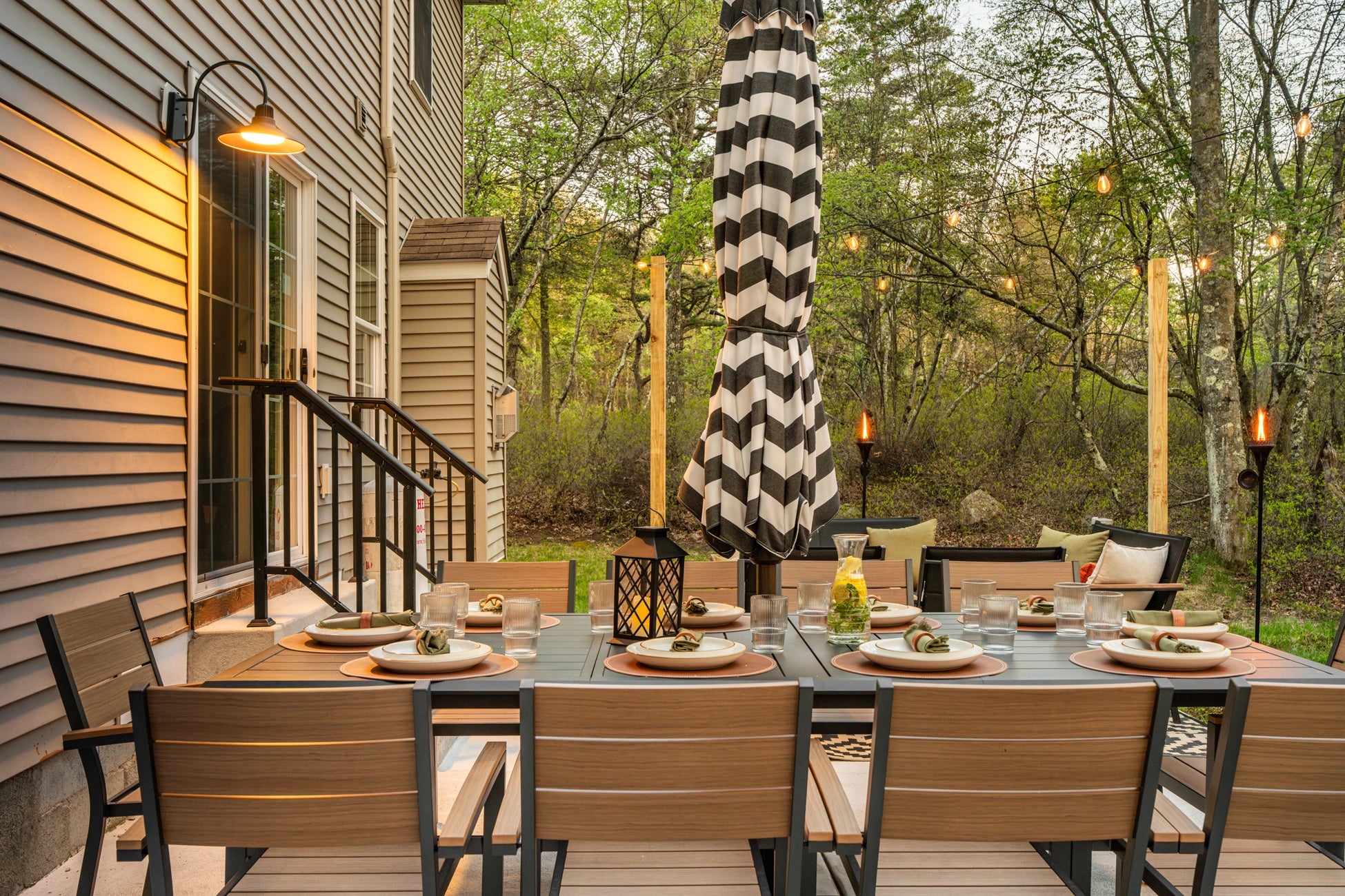 Airbnb Photography in Long Pond, PA | Woodland Retreat at Dusk