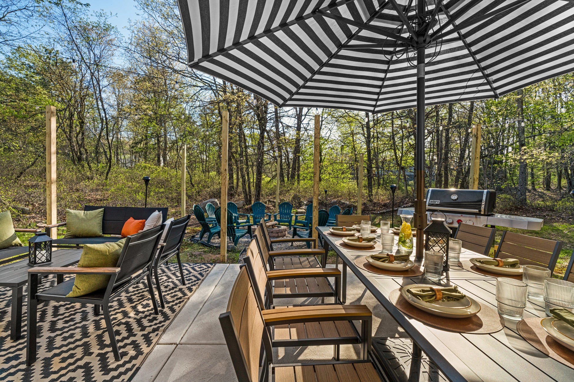 Airbnb Photography in Long Pond, PA | Woodland Retreat at Dusk