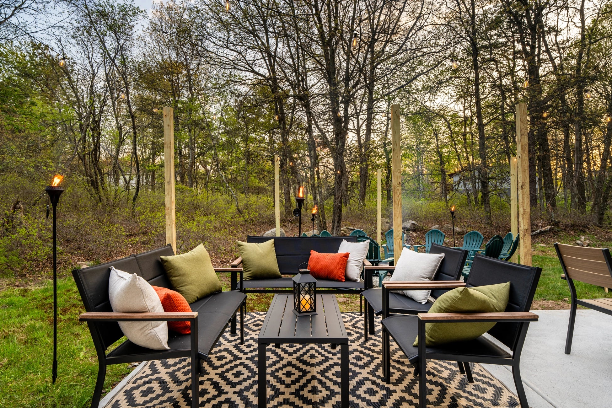 Airbnb Photography in Long Pond, PA | Woodland Retreat at Dusk
