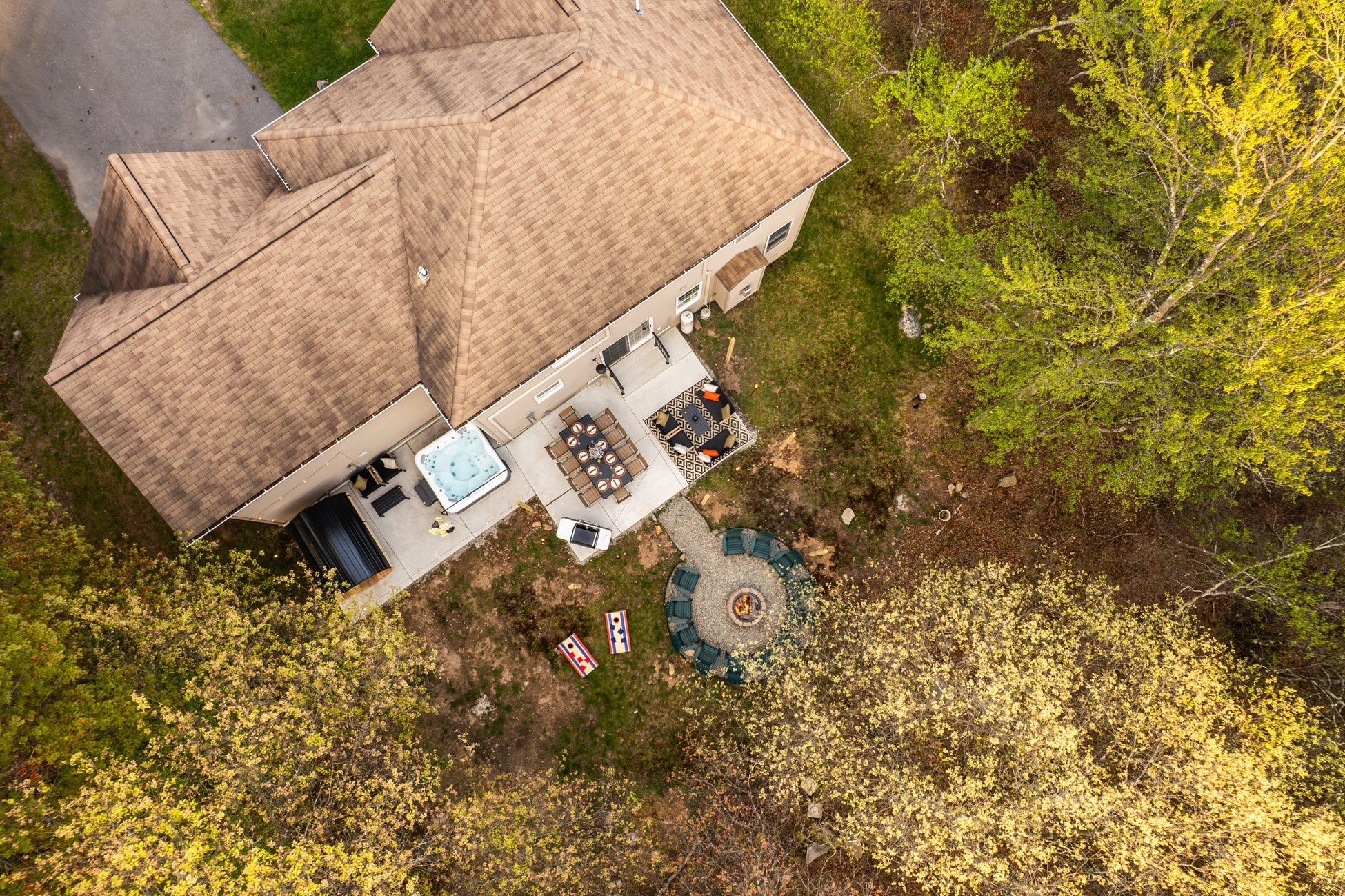 Airbnb Photography in Long Pond, PA | Woodland Retreat at Dusk