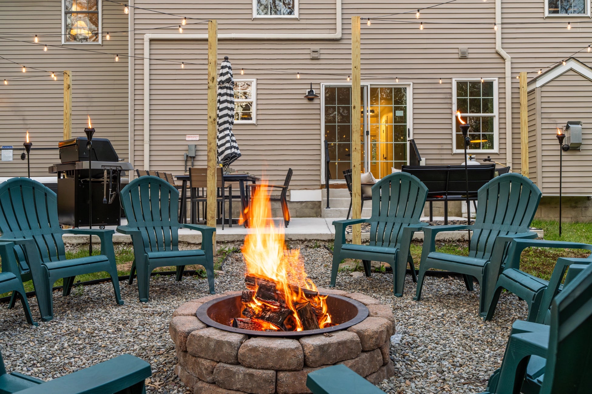 Airbnb Photography in Long Pond, PA | Woodland Retreat at Dusk